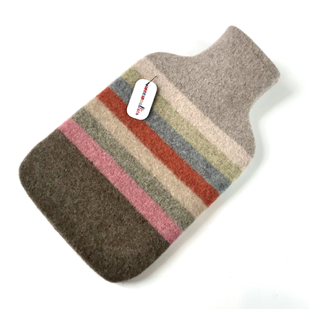 Picture of Hot Water Bottle Pistachio Pink Orange Stripe