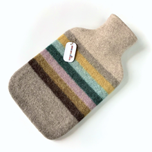 Picture of Hot Water Bottle Teal Yellow Lilac Stripe
